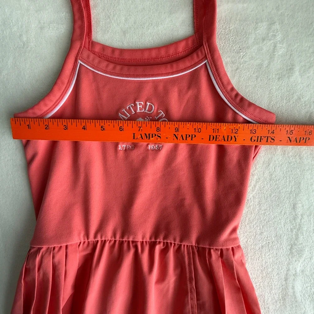 Limited‎ Too Girls Sporty Tennis Summer Dress L 12-14 Coral Biker Shorts Lined